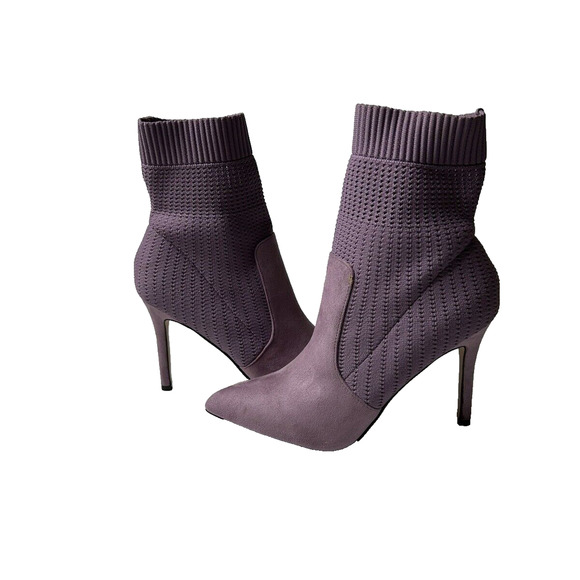 Catherine Malandrino Shoes - Catherine Malandrino Muave Stretch Ankle Pull on Stiletto Women Size 10
